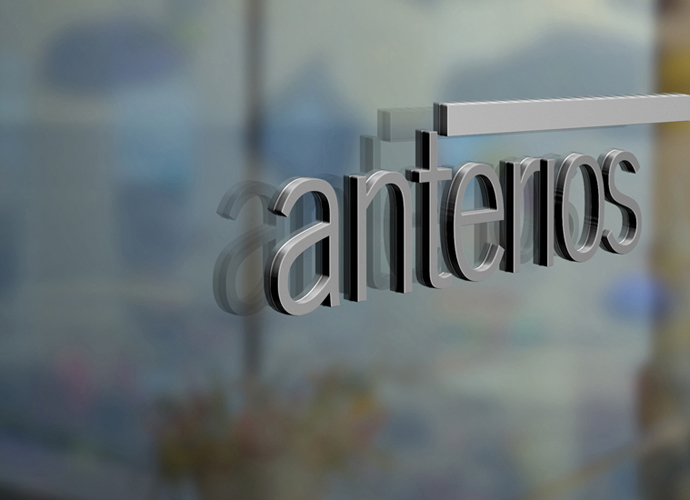 Anterios identity by graphic designer Ellen Shapiro, Visual Language LLC, Irvington NY
